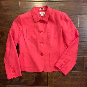 Talbots Irish linen button down blazer